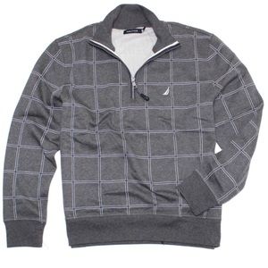 Nautical Men XXL Quarter ZipUp Pullover Grey